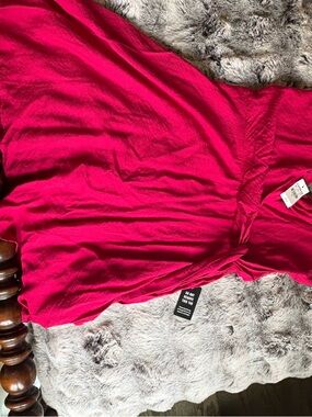Express Hot Pink Twist-Front Dress
